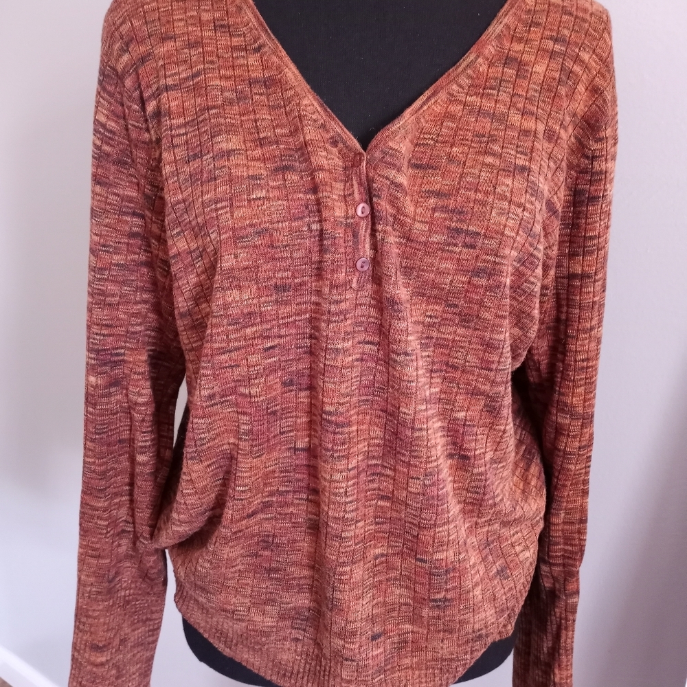Norton studio XL browns a d golds sweater